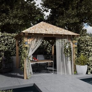 Gazebo kits in various sizes and shapes, offering flexible outdoor solutions