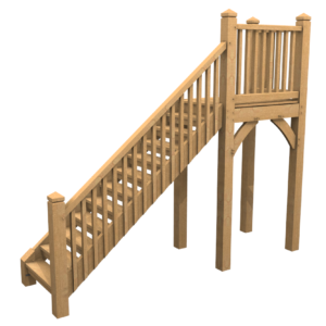 Outdoor Oak Staircase Tyne
