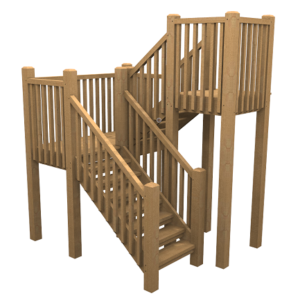 Outdoor Oak Staircase Wye