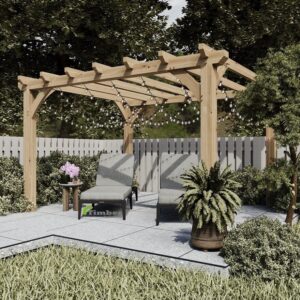 Discover our Oak Framed Pergola 3m x 3.5m – effortlessly transform your garden. Secure yours today with a deposit and await expert craftsmanship. Elevate your outdoor space with timeless charm