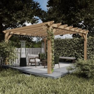 Create a garden retreat with our durable oak pergola - Pergola Cameo D4m x W4m offers style and strength