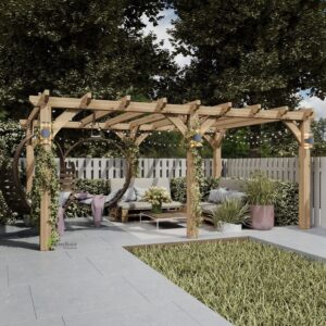 xplore Oak Pergola Evelina, a 3.5m x 5m outdoor sanctuary