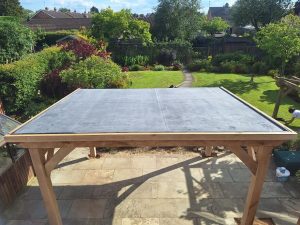 Gazebo with pent roof