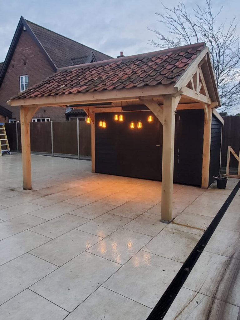 Oak Gazebos with Grillo Outdoor Kitchens | Timber Solution