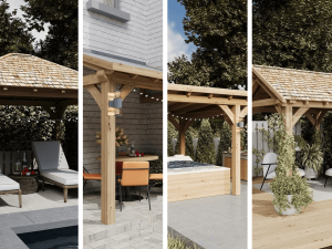 Custom oak gazebo and pavilion by Timber Solution, crafted with precision and tailored to any style or size.