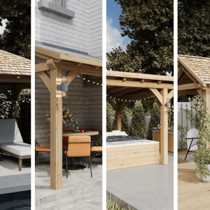 Custom oak gazebo and pavilion by Timber Solution, crafted with precision and tailored to any style or size.
