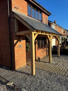 Timber Solution offers oak lean-to gazebos with bespoke slate roofs, designed to complement your home and garden. These structures are both elegant and durable, making them the perfect addition for any outdoor space