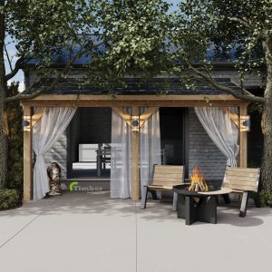 Timeless oak frame veranda with sleek lines, offering durability, functionality, and charm to UK homes.