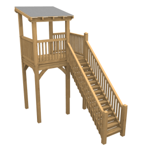 External Oak Staircase With Landing Thames