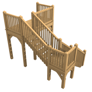 External Oak Staircase With Landing Thames